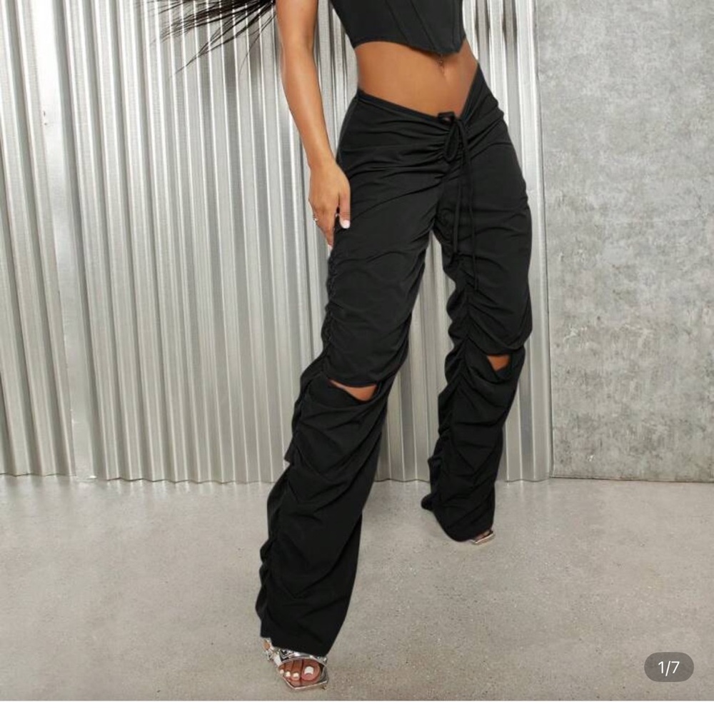 SHEIN Black Wide Leg Pants Jumpsuits